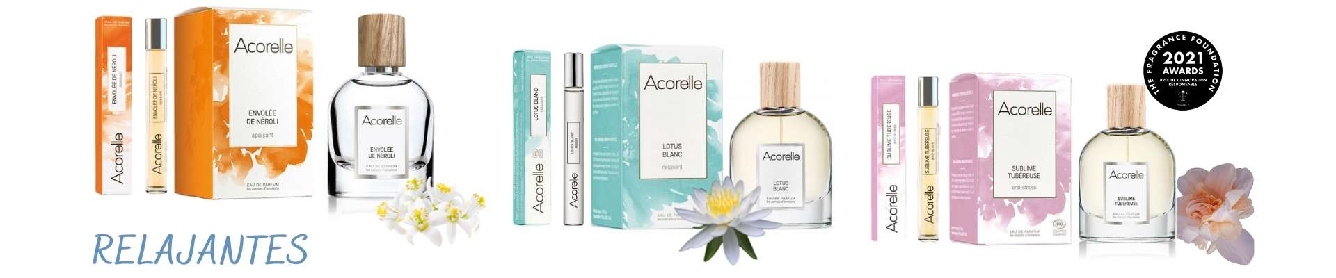 Olfatoterapia perfumes Bio relajantes Acorelle